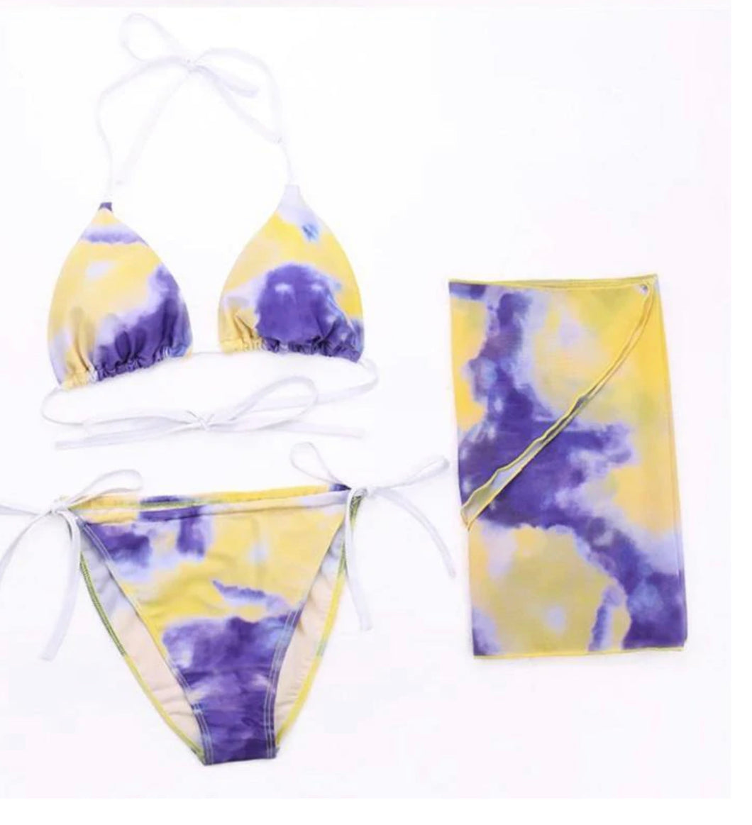 Tie-dye swim suit